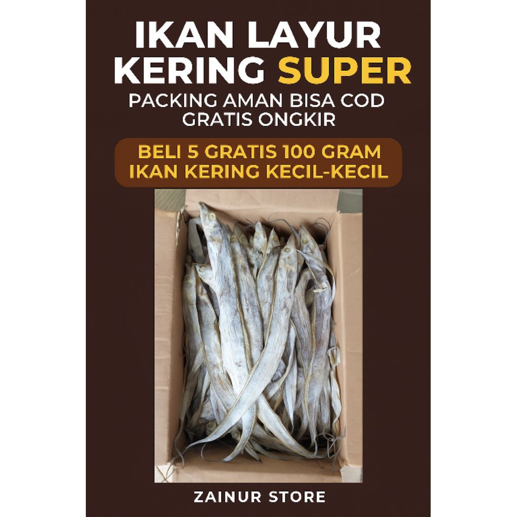 

Ikan Layur Kering Super 100g | Tidak Keras | Wangi Laut | Packing Aman | Cocok Untuk Coba Dulu!