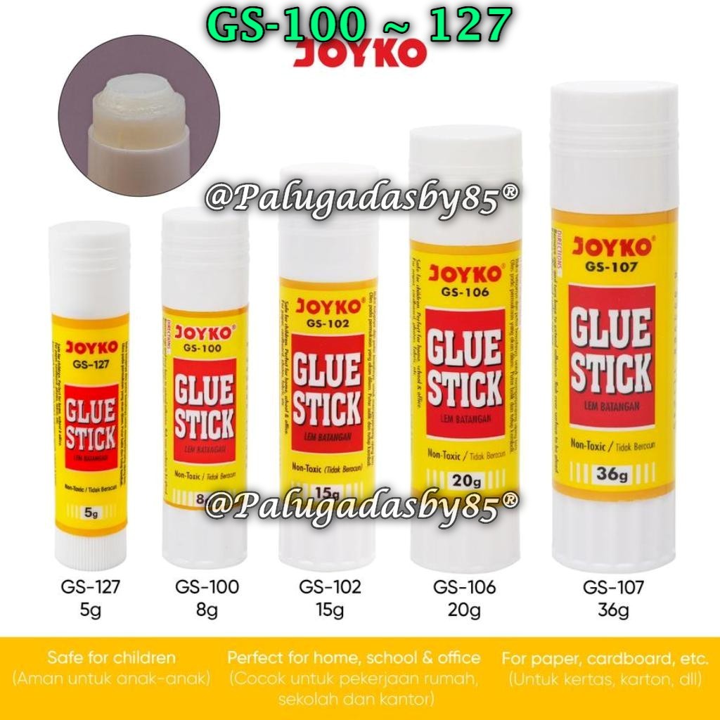 

(1 Biji) GABUNGAN Glue Stick Lem Kertas Batang JOYKO GS-100 GS-102 GS-106 GS-127 GS-107 (1 Biji)
