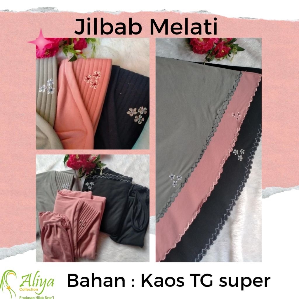 Hijab kaos Khimar bordir jilbab instan bordir pet jadul