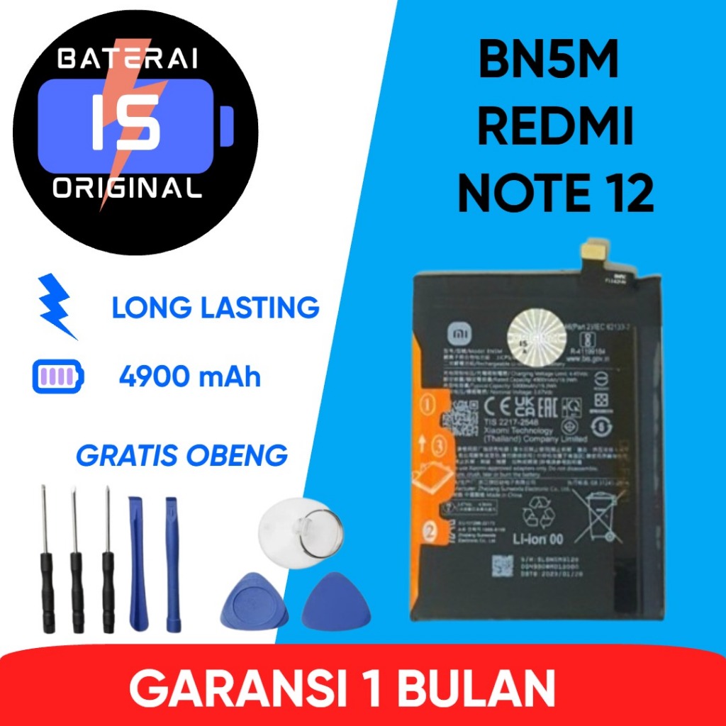 BATERAI BN5M REDMI NOTE 12