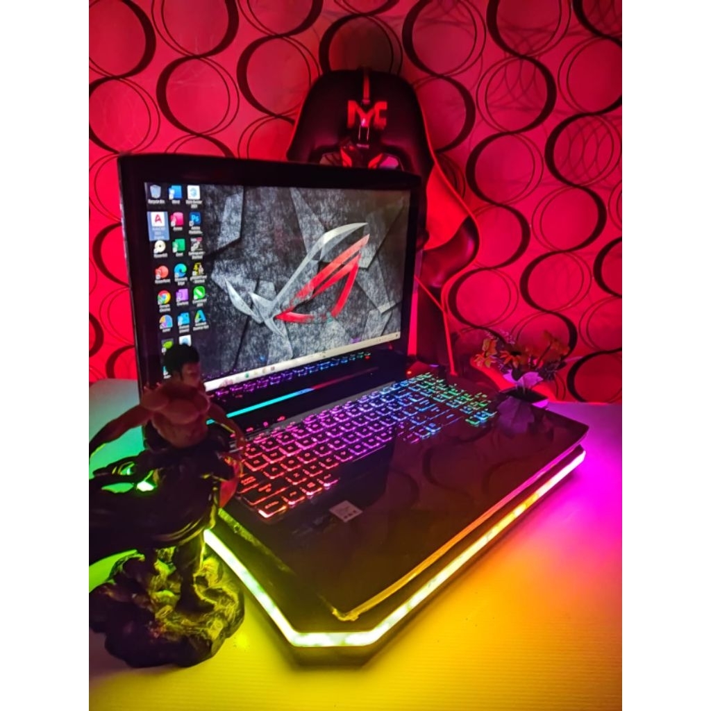 Laptop Render Gaming ASUS ROG STRIX HERO CORE I7 RAM 24GB SSD+HDD DUAL VGA NVIDIA SIAP PAKAI COD