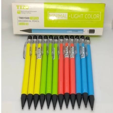 

Pinsil mekanik Tizo TM-01500 mechanical Pencil 0.5 mm 0,5mm cetek - cetek warna warni Ori 100% Original Asli Authentic