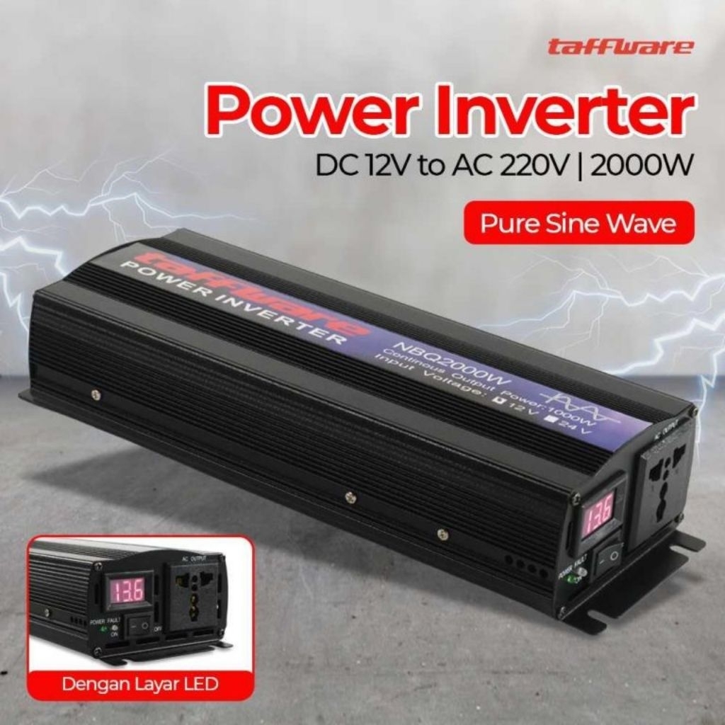 Inverter Taffware 2000W 12V Pure Sine Wave