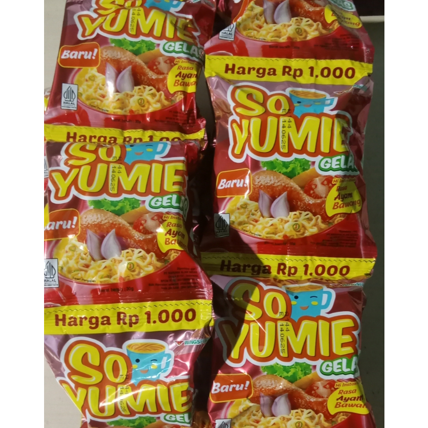 

SO YUMIE GELAS RENCENG 10 SACHET X 30GR - MIE INSTANT GELAS RENCENG