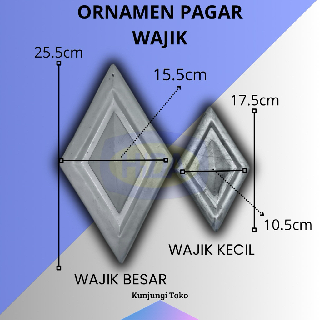 (GROSIR) Ornamen Pagar Wajik kecil Wajik besar||Ornamen Pintu||Ornamen Grasi