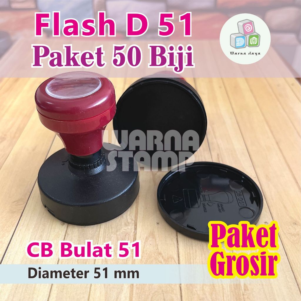

Gagang Stempel Flash Bulat D 51 mm Paket 50 Biji / STEMPEL FLASH HANYA GAGANG SAJA