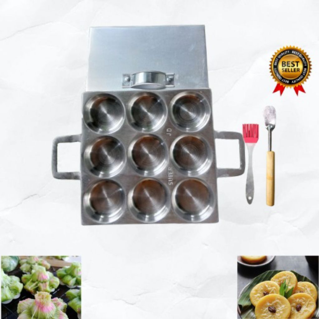 Cetakan kue lumpur apem bikang isi 9 lubang