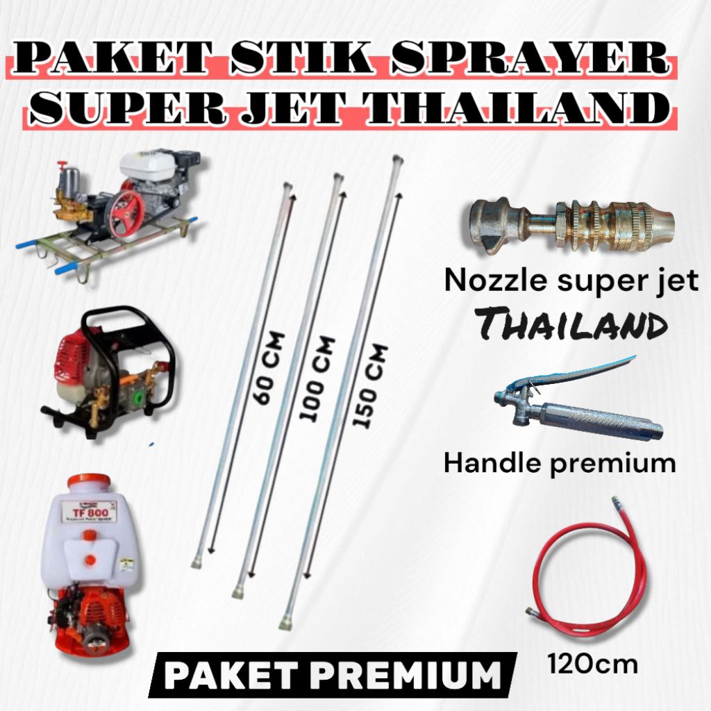 STIK TU 26 ,STIK SPRAYER SUPER JET PREMIUM STIK 150CM, PAKET LENGKAP STIK SPRAYER NOZZLE SUPER JET T