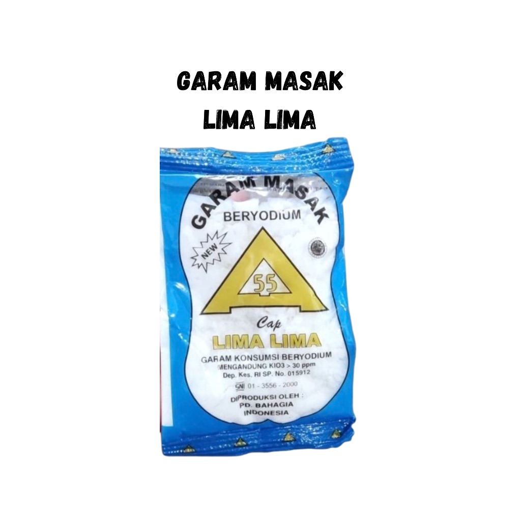 GARAM MASAK CAP 55 BERYODIUM/GARAM HALUS NETTO 110GR / GARAM HALUS