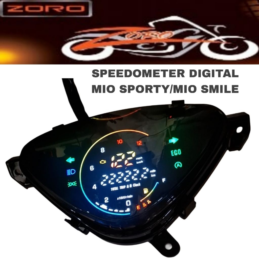 SPEEDOMETER MIO DIGITAL SPEEDOMETER MIO SPORTY/MIO SMILE YAMAHA SPIDO DIGITAL LED LCD ZORO IMPOR