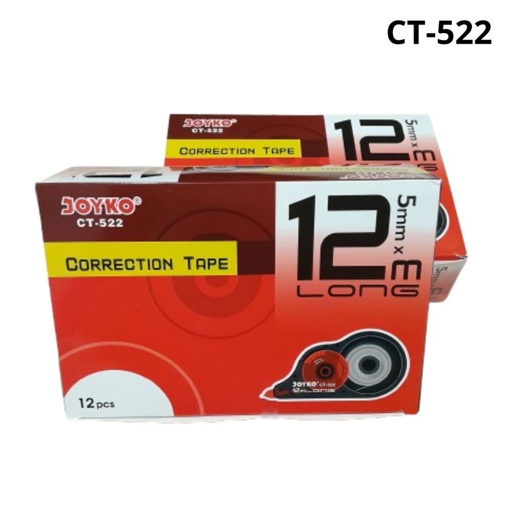 

[12 Pcs/ 6Pcs] 1 LUSIN Correction Tape / Pita Koreksi JOYKO CT-522