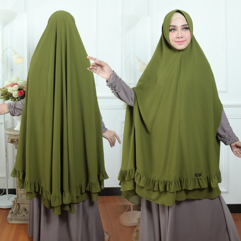 Hijab Instan Syari Jumbo Rempel Kode ALELI Pet Antem Bahan Ceruti Babydoll By Ory AjeZas Collection