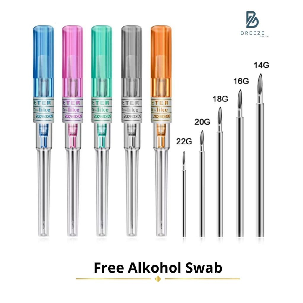 Jarum Tindik / Piercing Per Pcs Ukuran 14G,16G,18G dan 20G