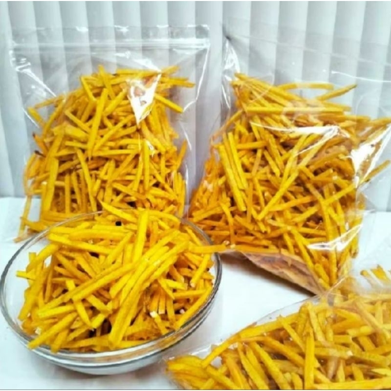 

Keripik Stik Talas Kuning Kunyit Kemasan 1kg Rasa Asin Dan Gurih