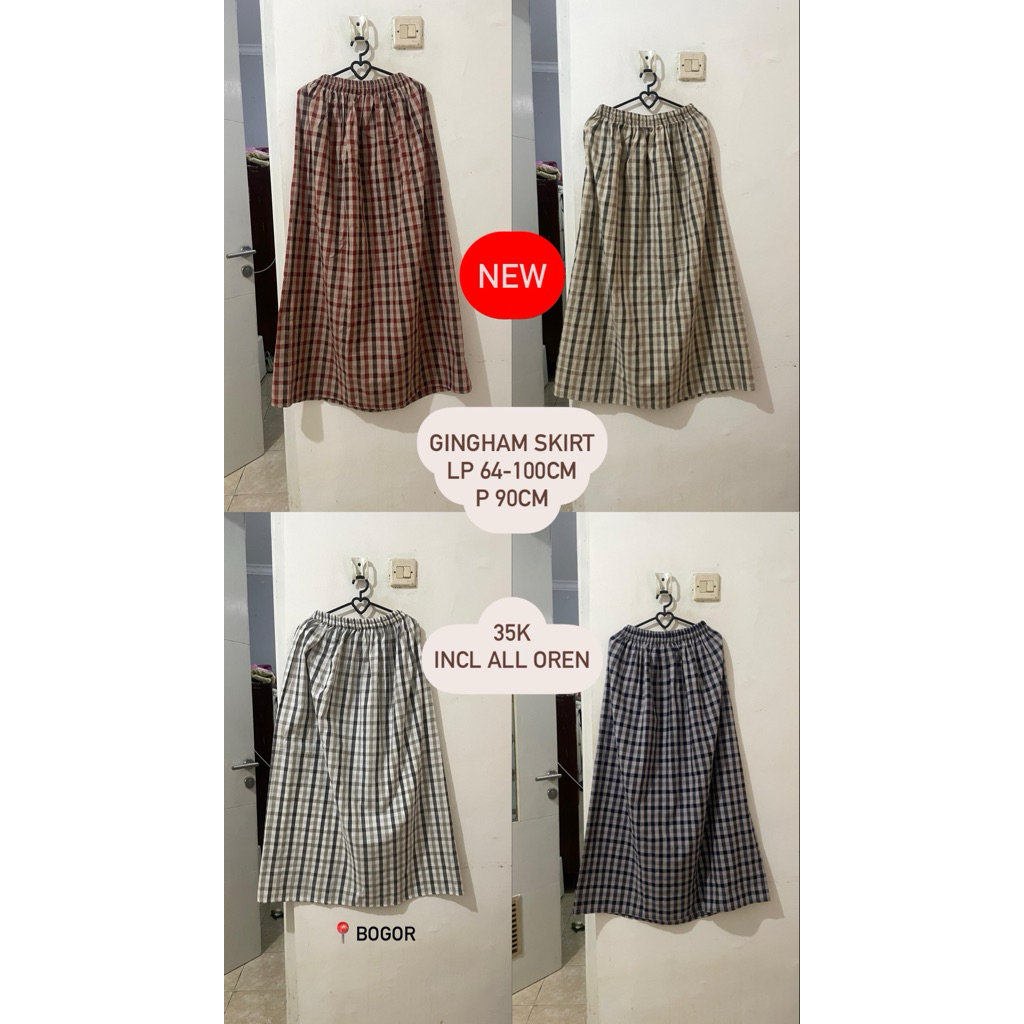 rok salur / gingham skirt NEW