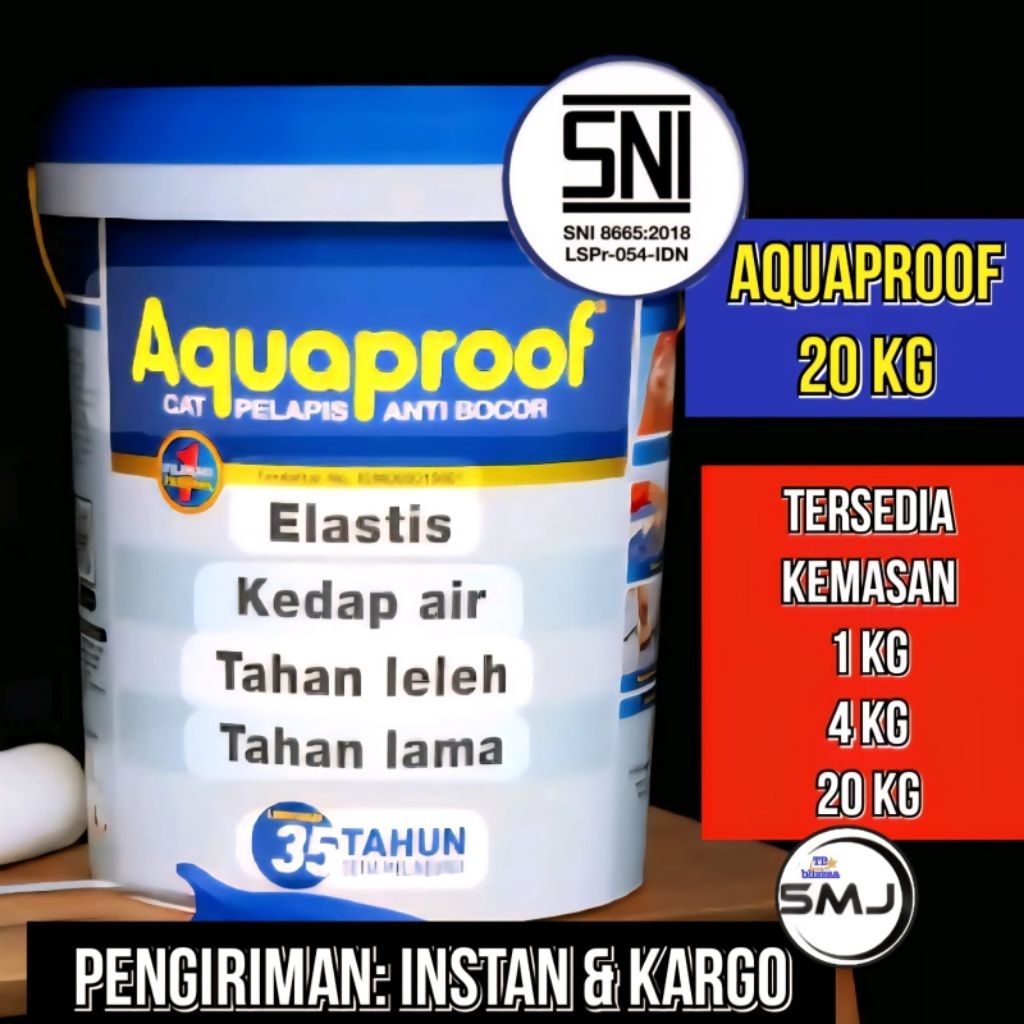 Aquaproof 20kg Elastex 20kg Aquaproof 20kg Aquaproof Elastex Pail Asli Pabrik Aquaproof 20kg