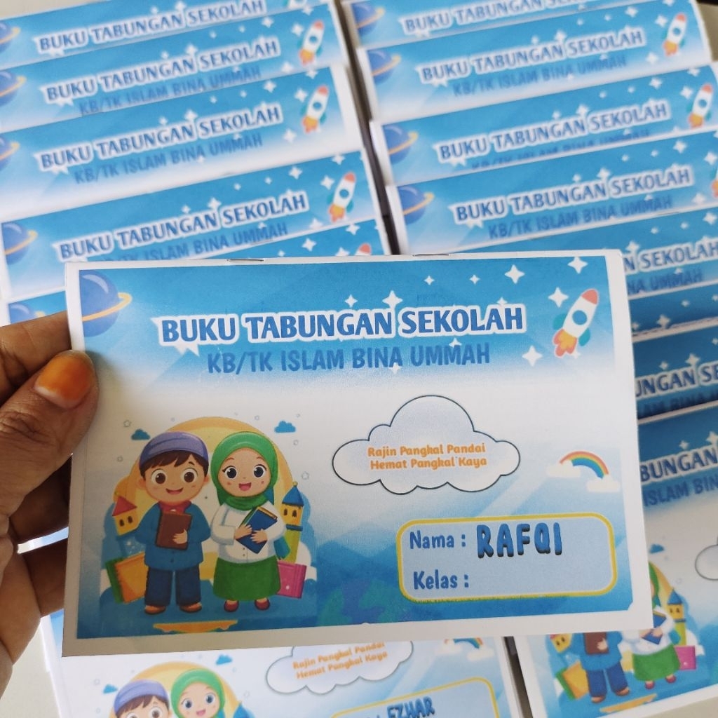 

BUKU TABUNGAN SISWA CUSTOM NAMA FOTO DAN KARAKTER MURAH