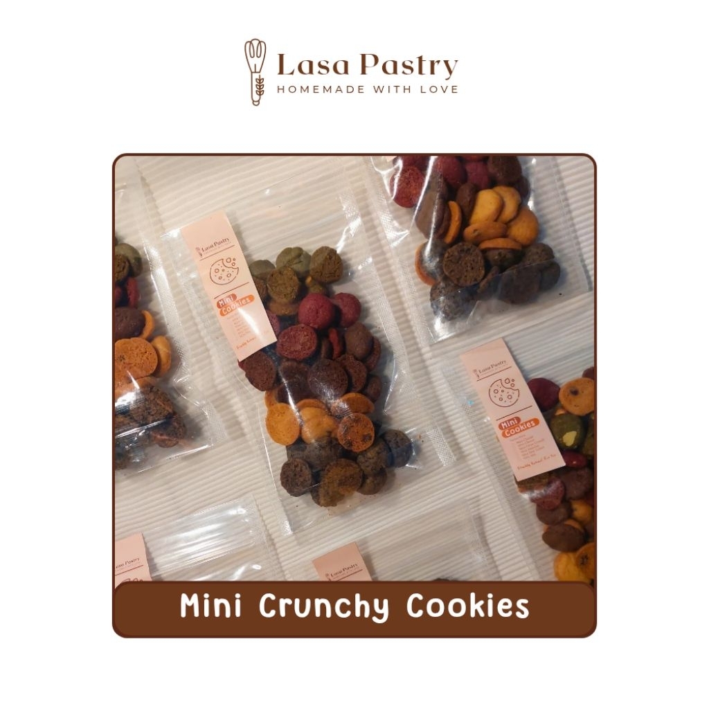 

MINI CRUNCHY COOKIES POUCH HOMEMADE FRESH BAKED | Lasa Pastry