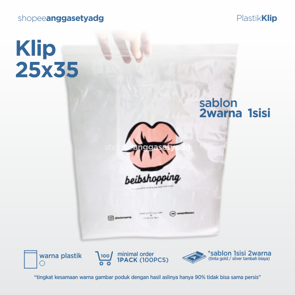 

Plastik Klip Tebal 25x35 Sablon 2 Warna