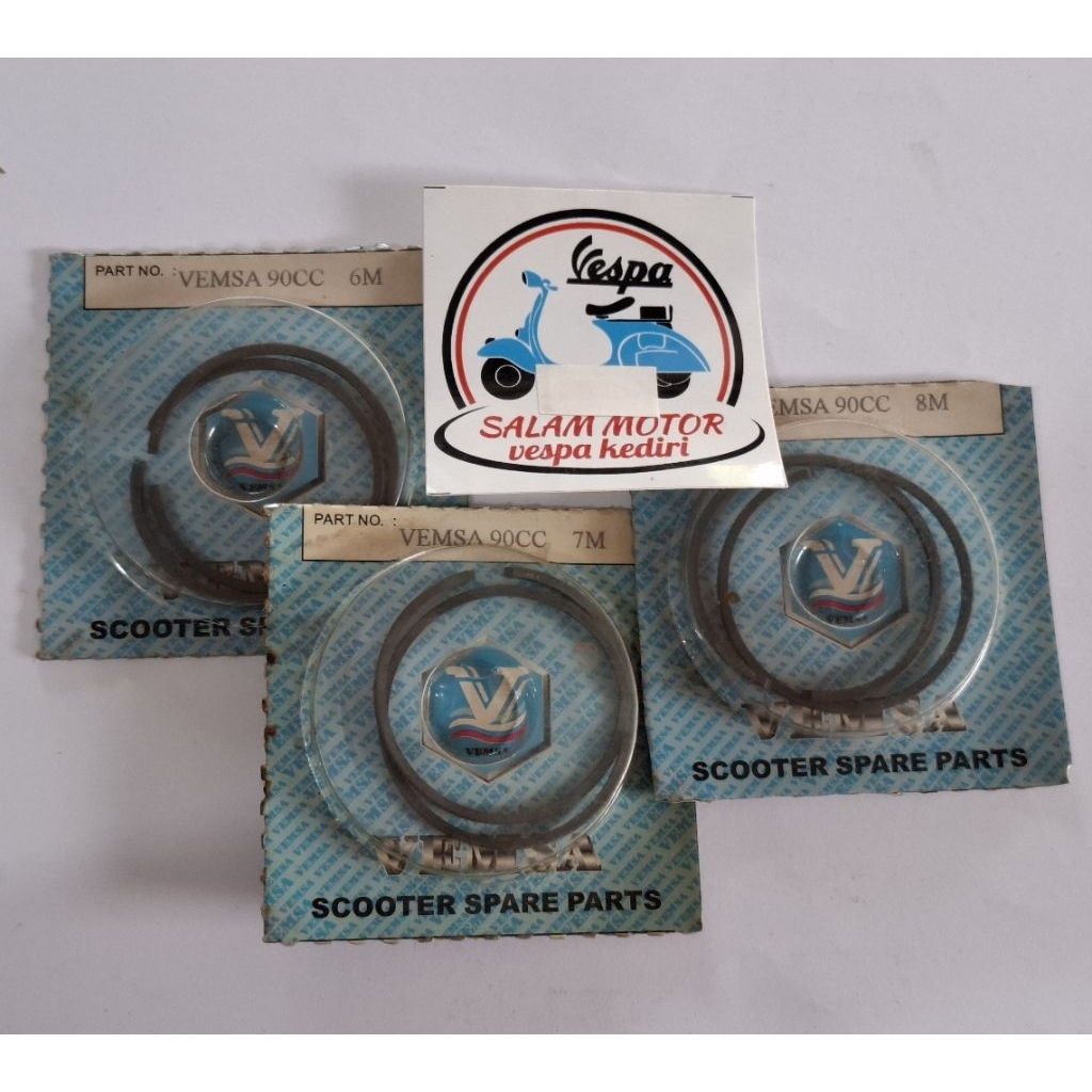 per seher vespa klasik 90cc special 90 merk vemsa per ring piston vespa klasik 90 special