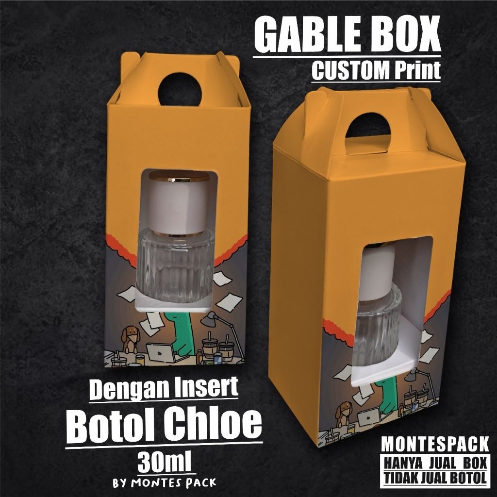 

GABLE BOX PRINT CUSTOM | for botol Chloe 30ml | Gable Box CUSTOM