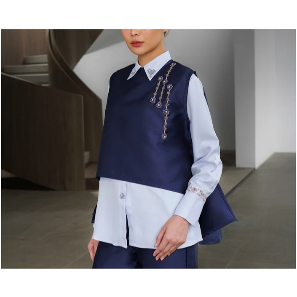 Jenna and Kaia Top Vest gyka Navy All Size