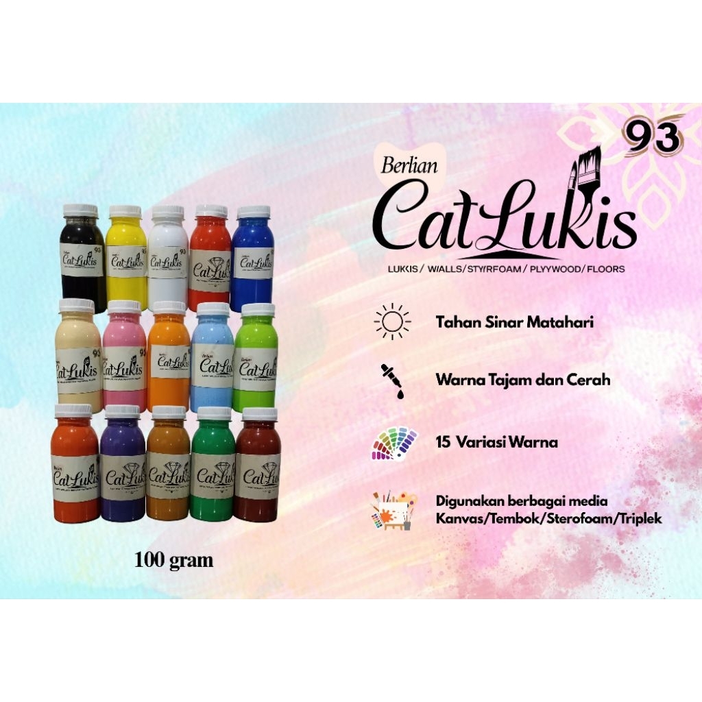 

Cat Lukis Waterbased Mural / Kanvas / Sterofoam / Serbaguna 100 gr