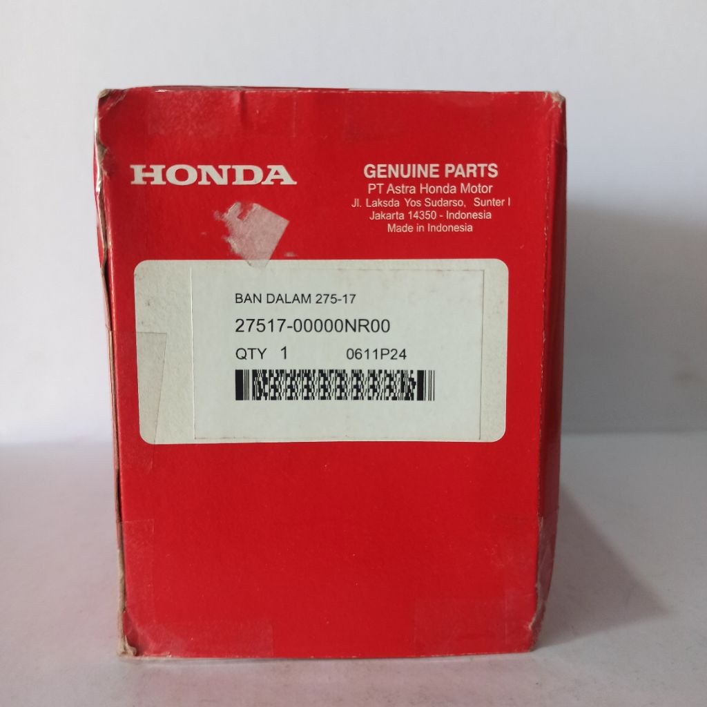 Ban dalam ahm honda 275-17 belakang 17an. Original100℅