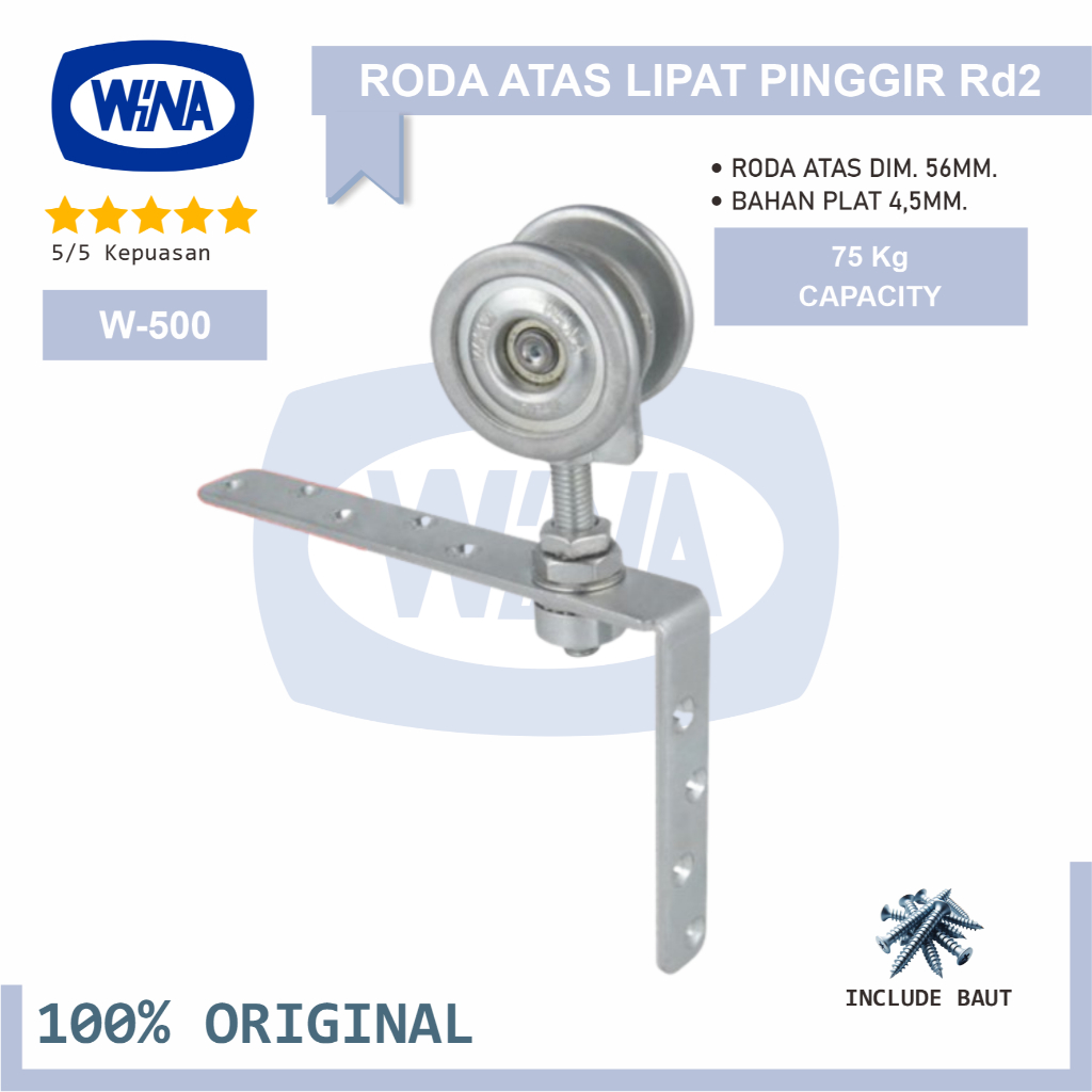 Roda Atas Lipat Pinggir RD2 Wina W500 Roda Pintu Lipat / Garasi Lipat - 100% Original
