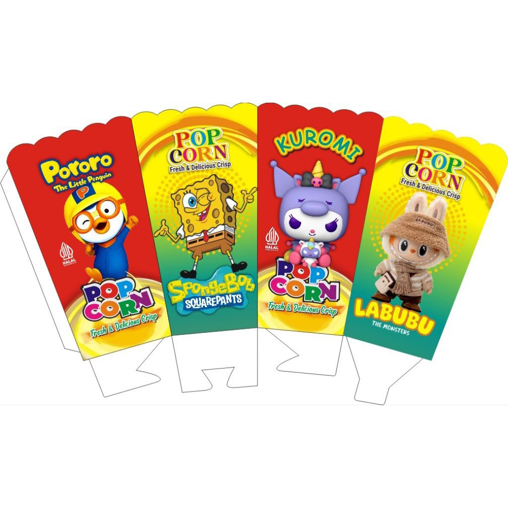 Miawmiaw_Id Kertas Popcorn Ukuran 126 Cm / Kotak Popcorn / Kemasan Popcorn / Bungkus Popcorn /