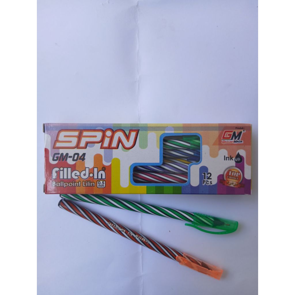 

Pulpen Ulir SPiN GM, 1 Pak Isi 12 Pcs