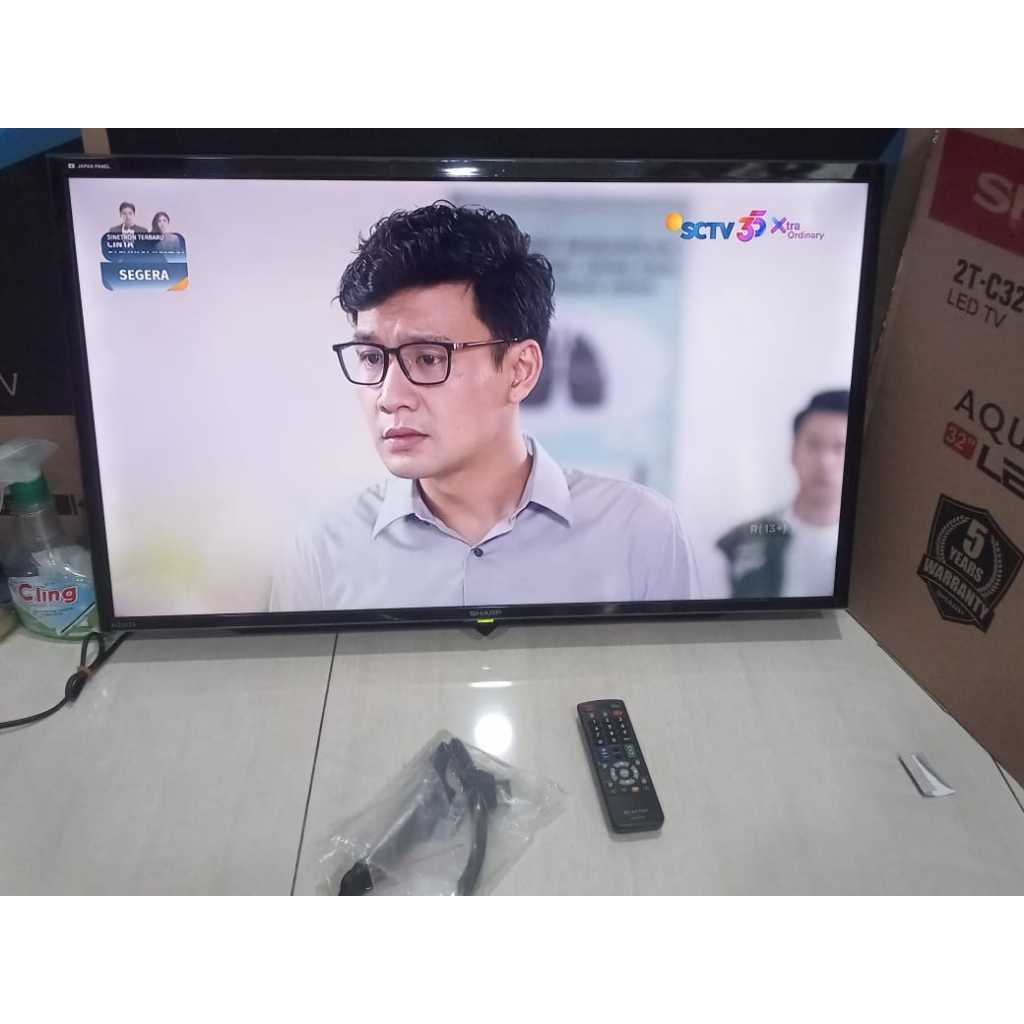 [+free packing kayu] Led Sharp 32 Inch Digital TV Kondisi bekas normal masih segel 5495f