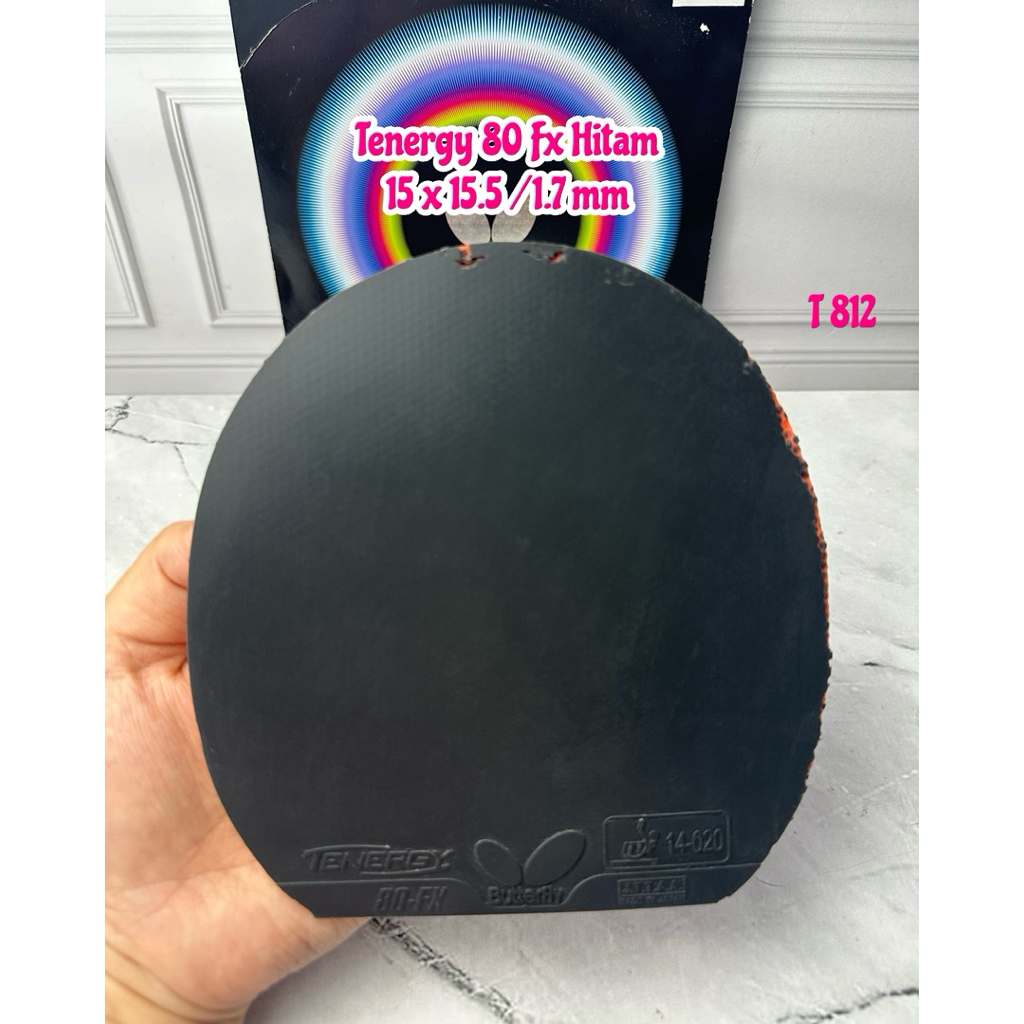 second karet pingpong tenis meja tenergy 80 FX hitam original market jepang