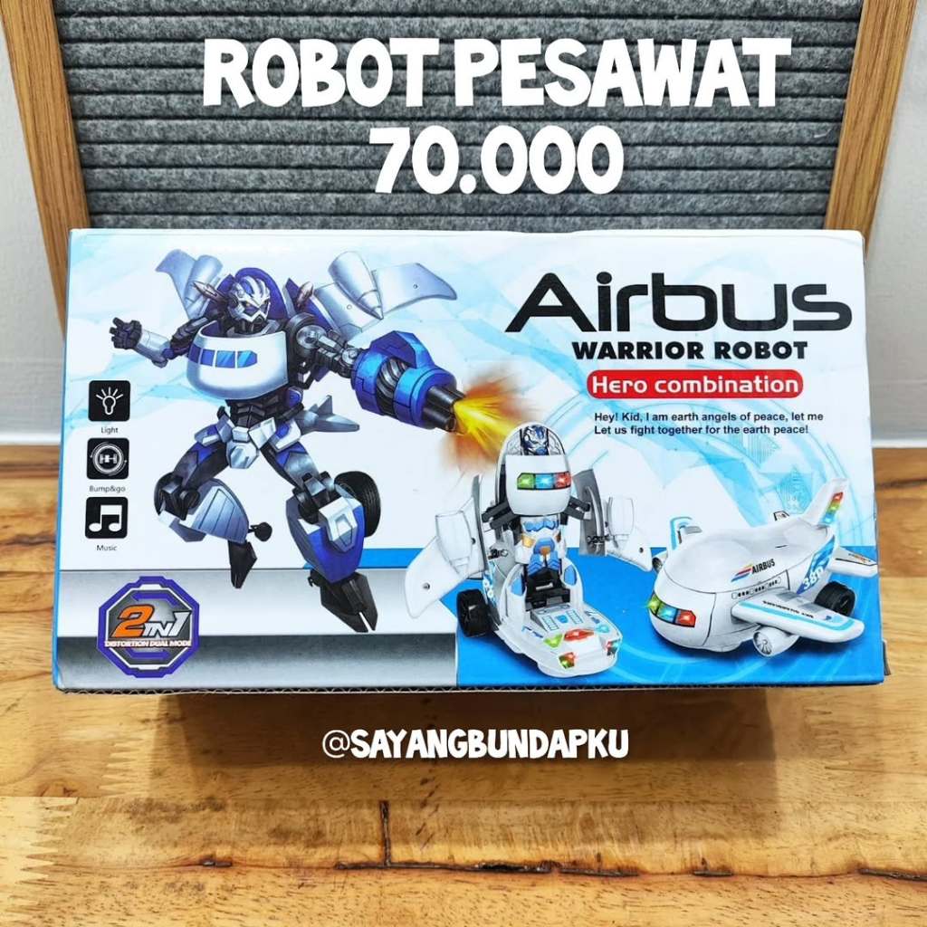 Mainan Pesawat 2in1 Airbus Robot | Pesawat Robot | Mainan Anak | SBP