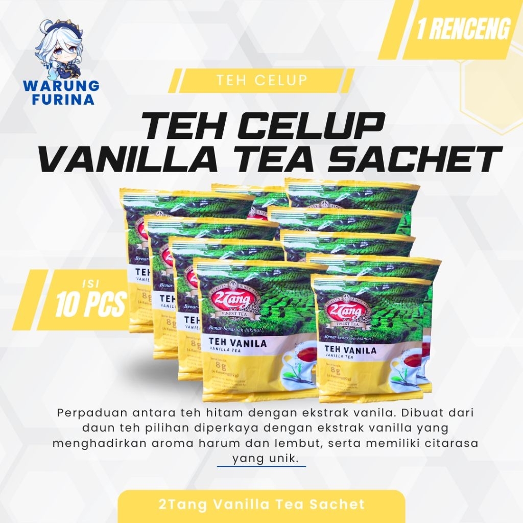

Teh Celup 2tang Vanilla Tea Sachet 1 Renceng [10 sachet] Teh Vanilla
