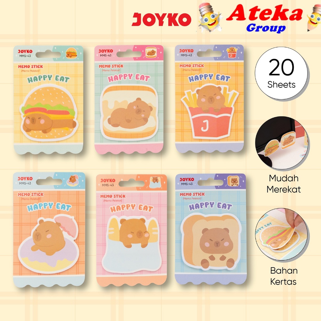 

[1 PCS] JOYKO Memo Sticky Note Kertas Memo Tempel MMS-43 Happy Eat