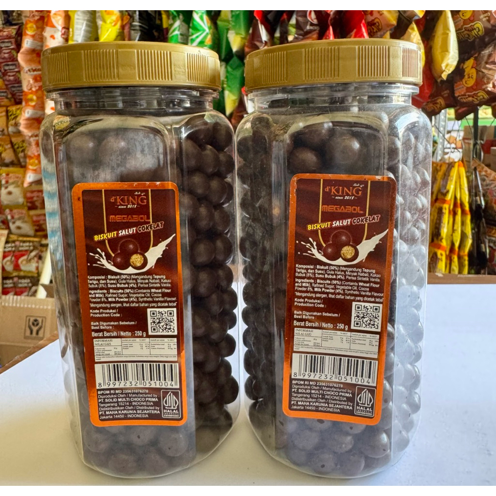 

Biskuit coklat ball D'King jar 250gr Ecer per pcs