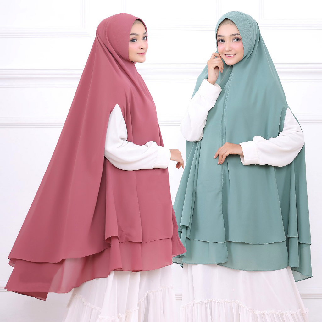 TERBARU Hijab Instan Jumbo Bolong Tangan Kode RESNA Bahan Ceruti Babydoll By Ory AjeZas Collection