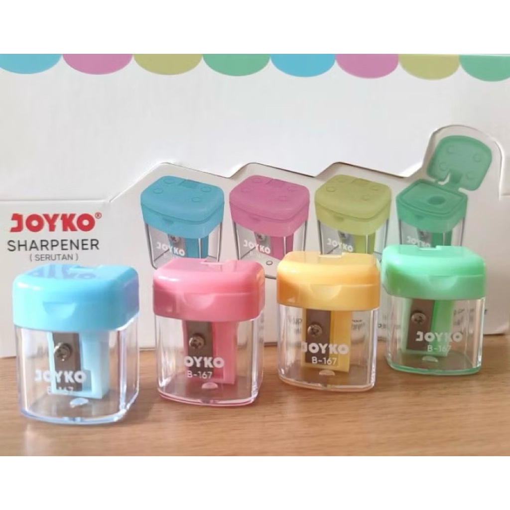 

BBS Rautan Joyko B-167 Sharpener 1 Lubang warna pastel pisau tajam