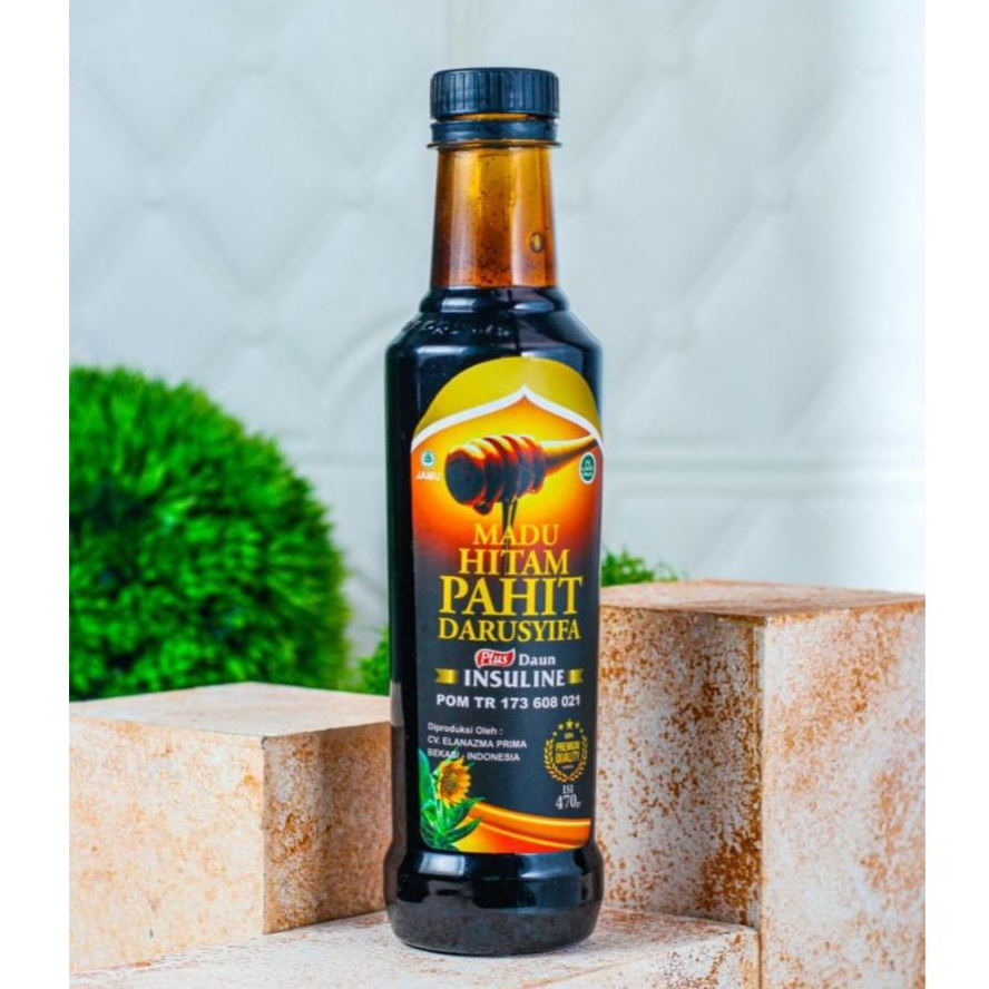 

Madu Ramuan Hitam Pahit Insuline Propolis Sambiloto Darusyifa 470 gram