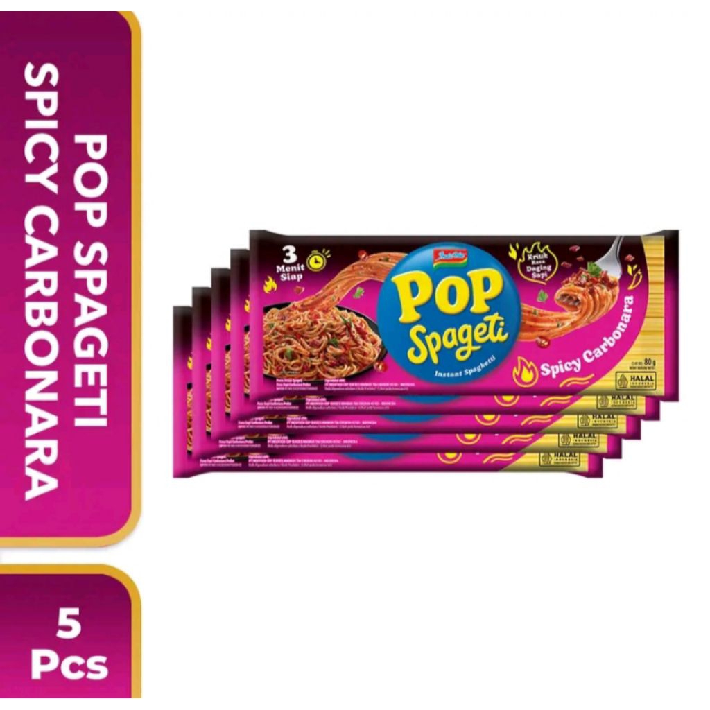 

5 Pcs Pop Spageti Spicy Carbonara 84 gr