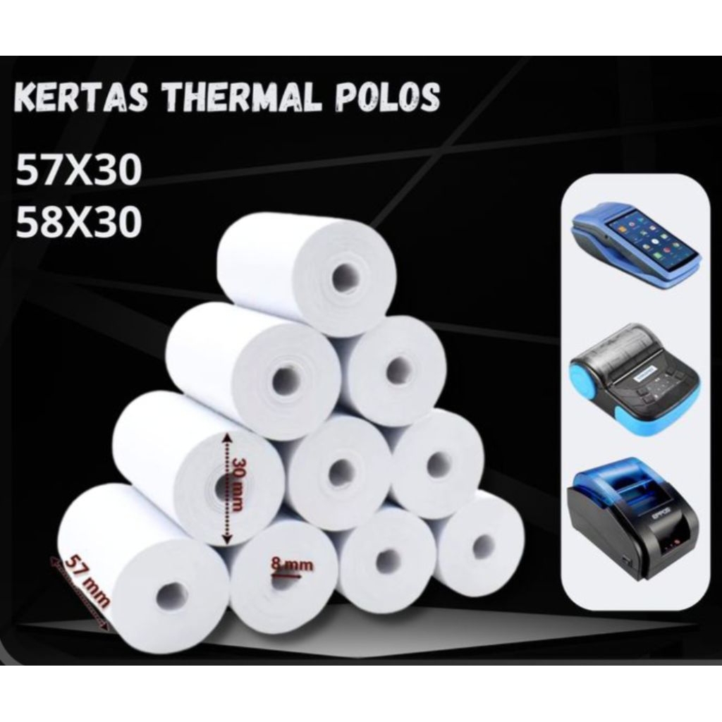 

Thermal Paper EDC 57/58x30 coreles isi 10,pcs