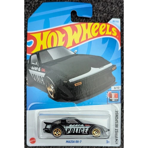 Hot Wheels Mazda RX-7 Black HW First Response