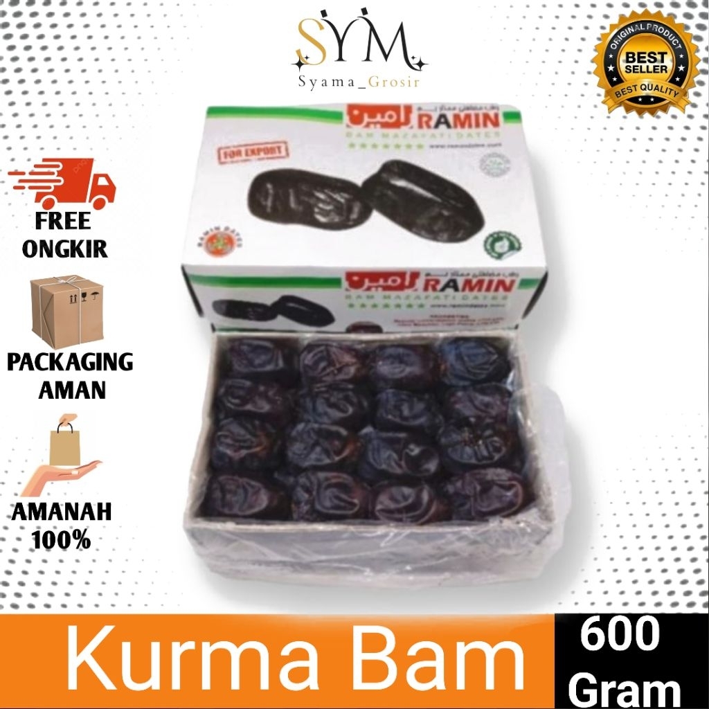 

Kurma Bam Kurma Anggur Mazafati Dates 600 Gram / Kurma Bam / Kurma Madu / Korma Anggur