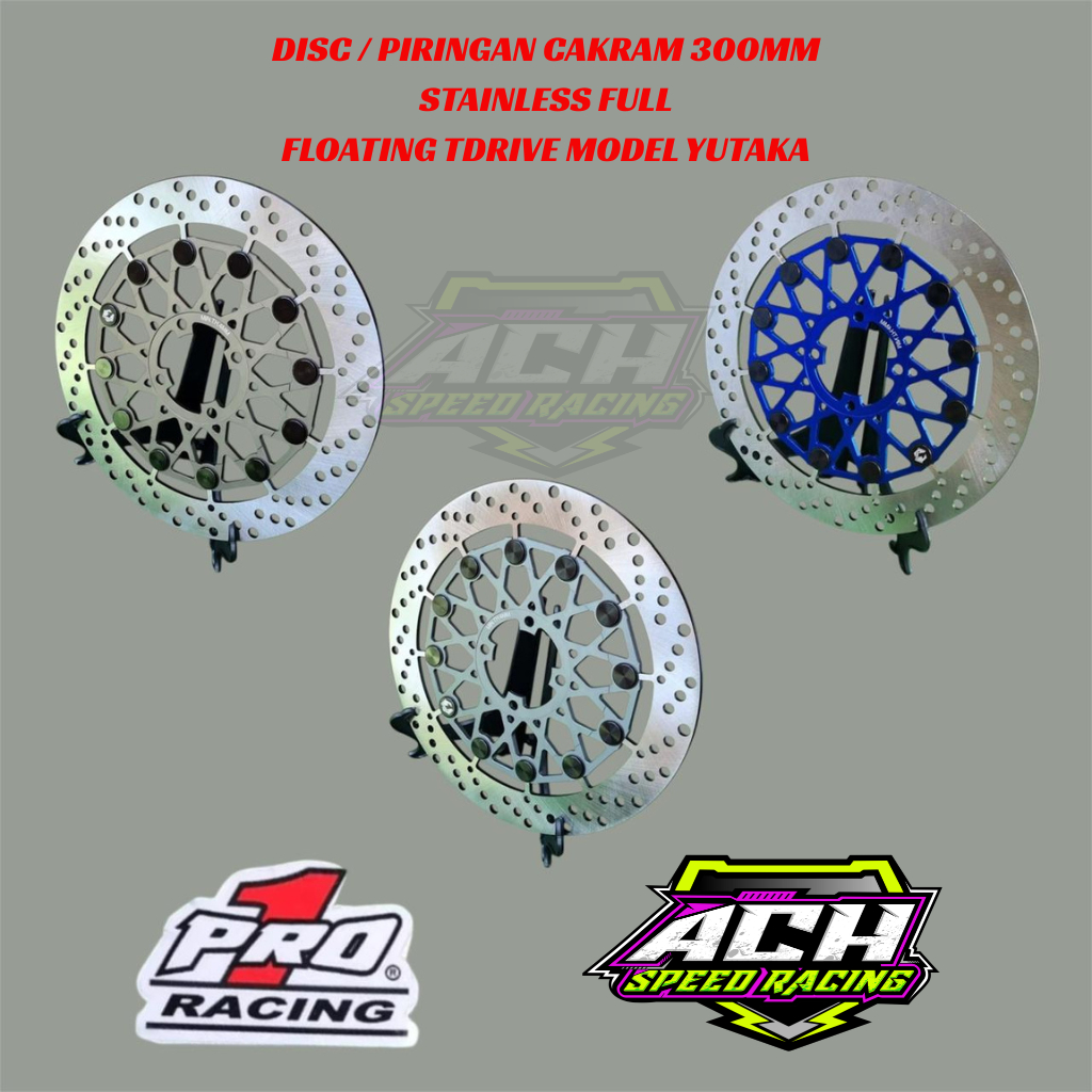 DISC / PIRINGAN YAMAHA 300 MM CAKRAM STAINLESS 420 FULL FLOATING TDRIVE PRO 1 RACING