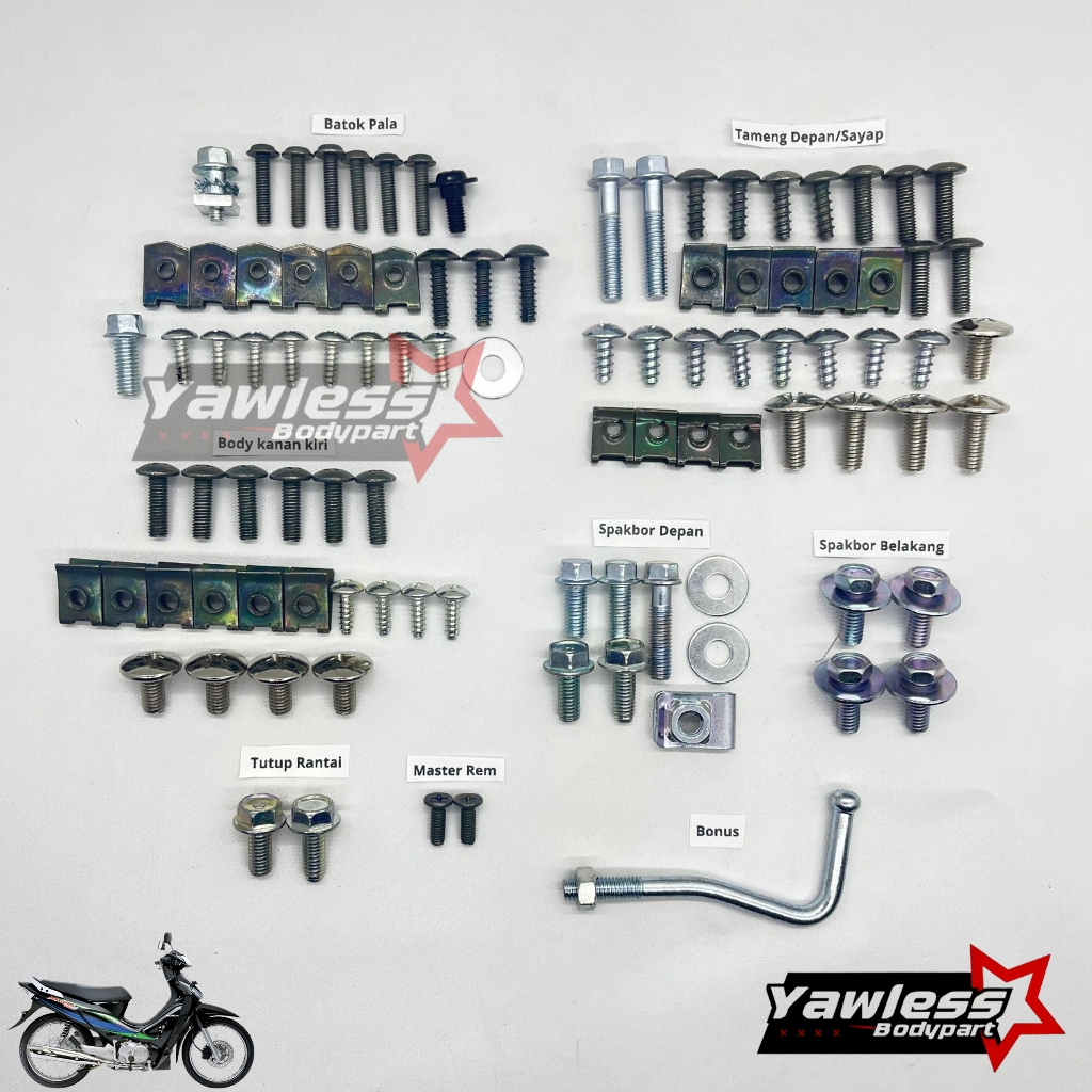 Baut Body Karisma 125 D Full Set Original