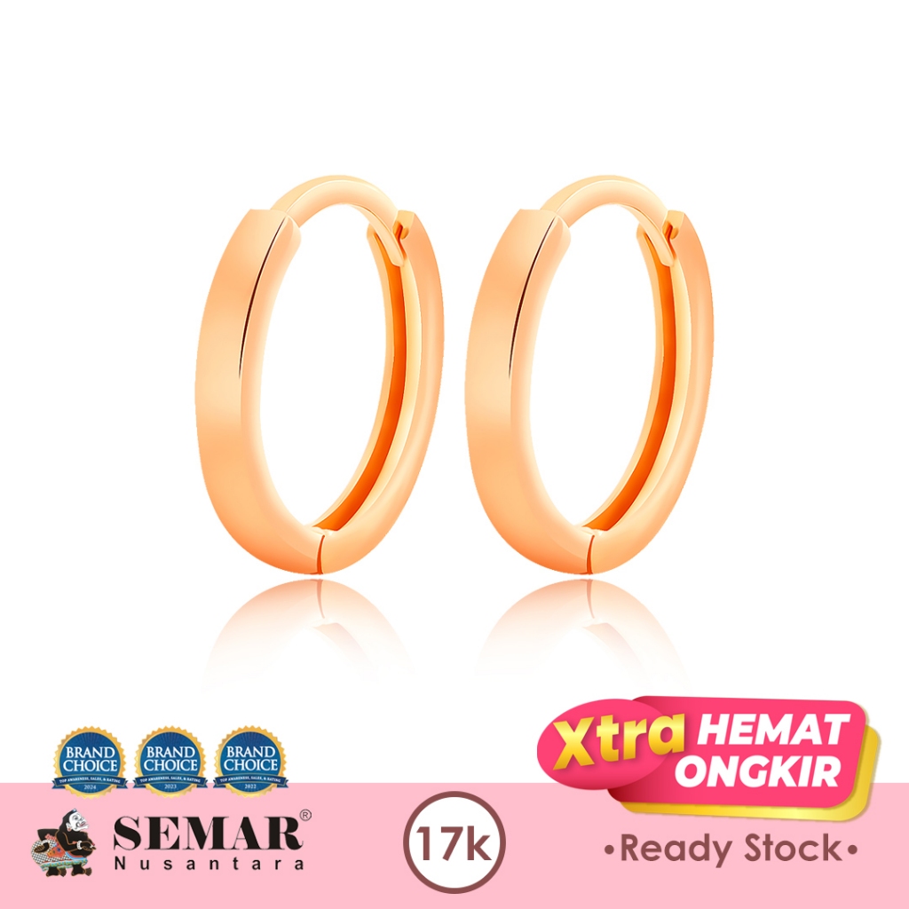 Anting Emas Jepit Rula Classic Gold 17K Semar Nusantara