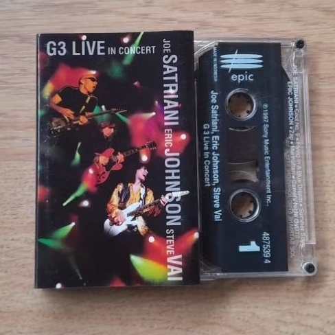 Kaset G3 LIVE In Concert, JOE SATRIANI, ERIC JOHNSON, STEVE VAI, (Mulus)
