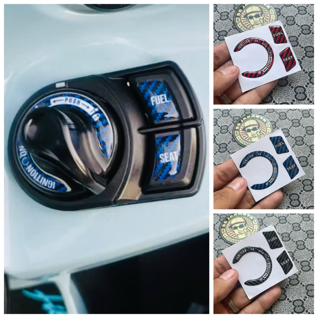Sticker Stiker Emblem Tutup Keyless Aerox Freego Filano Lexi Keyless Timbul