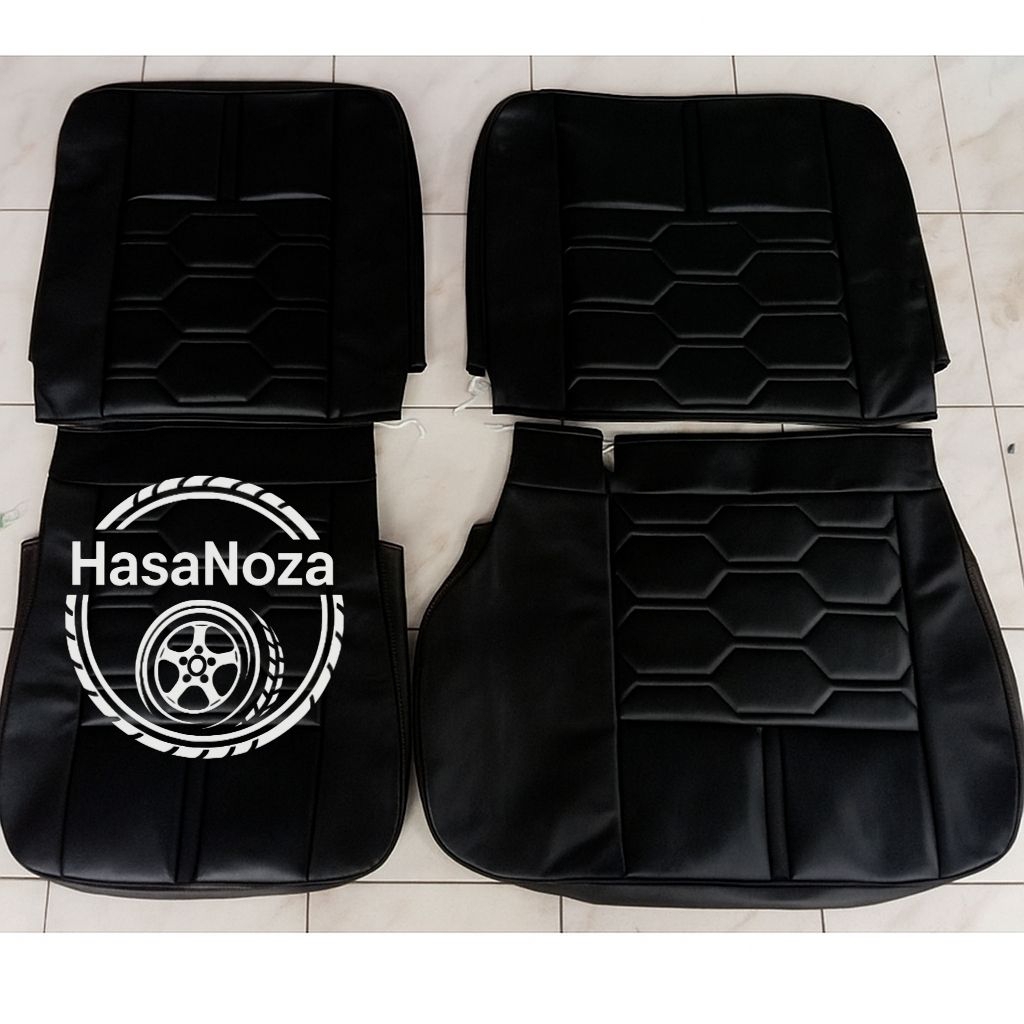 Cover Jok Mobil Pickup Grenmek, L300, Cery 1.0, Cery 1.5 dll. Warna Hitam Polos dan Plat Merah